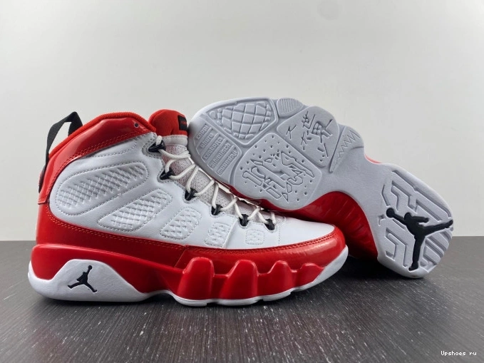 302370-160 Jordan White Red Gym Retro 9 1205
